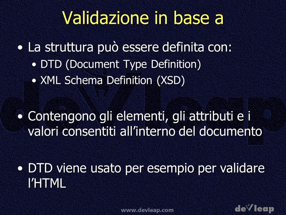 WebCast Introduzione Ad XML Ppt Scaricare